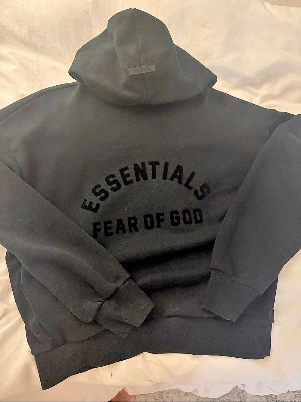 Essentials Fear of God Black Pullover Hoodie Black Small
